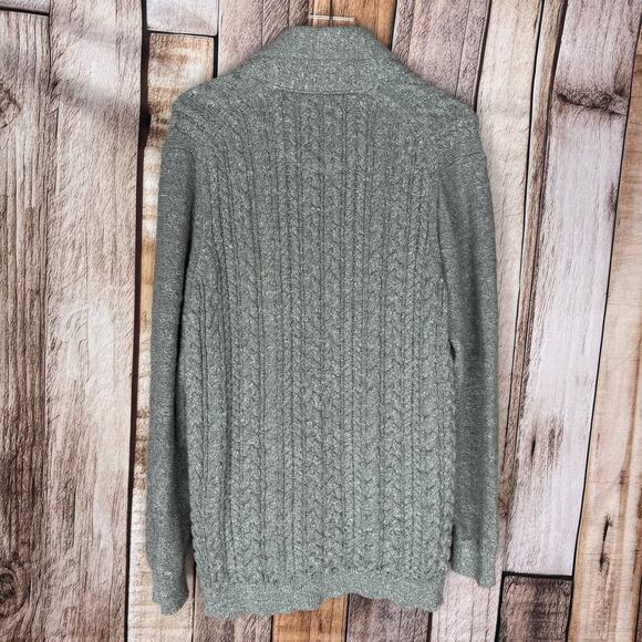 Tommy Bahama Cardigan Sweater Gray Cable Knit Men's Relaxed Grandpa Classic XL - Picture 2 of 8